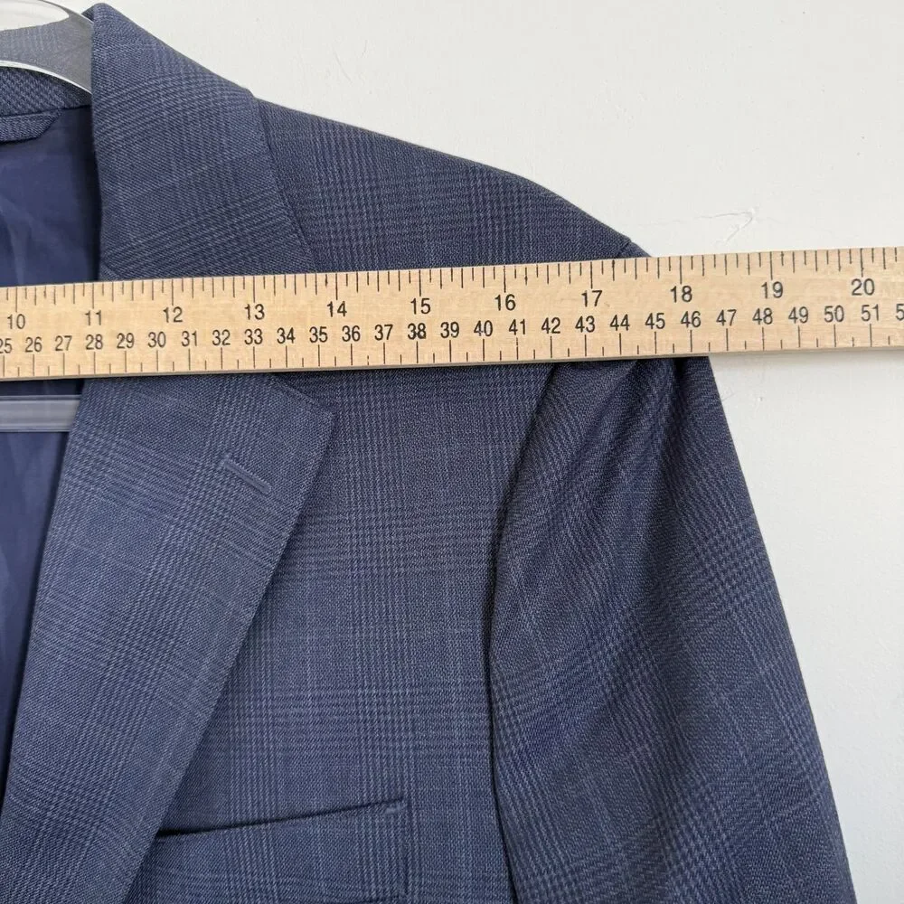 Bonobos Slim Fit Plaid Blazer Mens 38R Wool Suit Jacket Sport Coat
